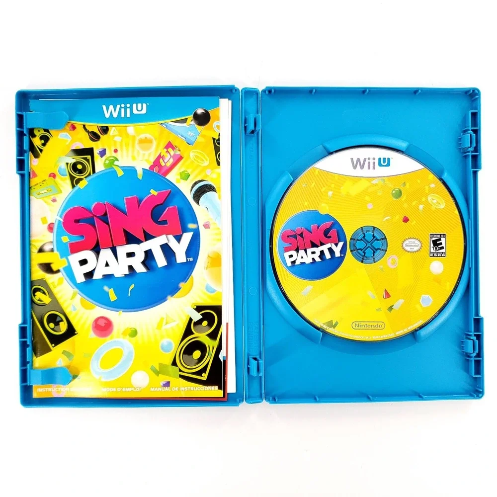 Sing Party (Nintendo Wii U, 2012) Complete w/ Microphone Tested & Works